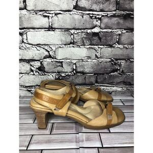 Beautifeel Brown Leather Open Toe Heel Strap Sandals Women Sz 41EU/10.5M US